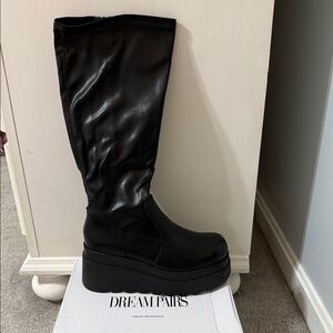 Dream Pairs Women's Over the Knee Black Boots